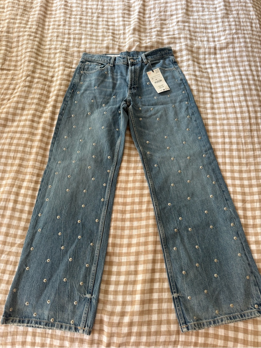 Zara jeans with rivet detail